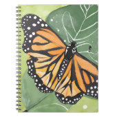 (昆虫)オオカバマダラ、モナーク蝶 | 美しい水色 ノートブック (正面)