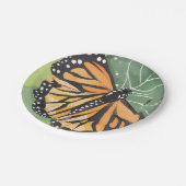 （昆虫）オオカバマダラ、モナーク蝶 | 美しい水色 ペーパープレート (アングル)