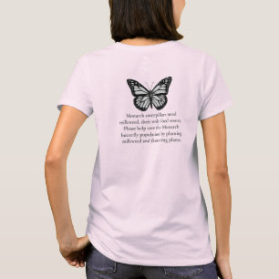 (昆虫)オオカバマダラ、モナーク蝶Tシャツ Tシャツ