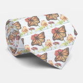 （昆虫）オオカバマダラ、モナーク食べ物を与えバタフライ《植物》百日草花輪 ネクタイ (ロール)