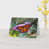 (昆虫)オオカバマダラ、モナーク5100の結婚のお祝いカード カード (黄色い花)