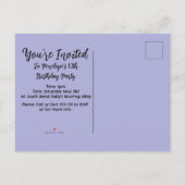 (昆虫)オオカバマダラ、モナーク インビテーションポストカード (裏面)