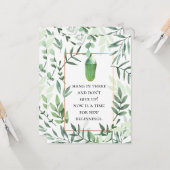 （昆虫）オオカバマダラ、モナーク·クリサリスつるとチョウの注 カード (正面/裏面インサイチュ)