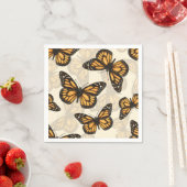 （昆虫）オオカバマダラ、モナーク スタンダードカクテルナプキン (インサイチュ)