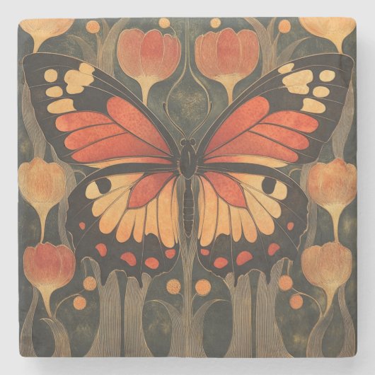 （昆虫）オオカバマダラ、モナーク ストーンコースター (正面)