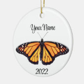 (昆虫)オオカバマダラ、モナーク セラミックオーナメント (左)