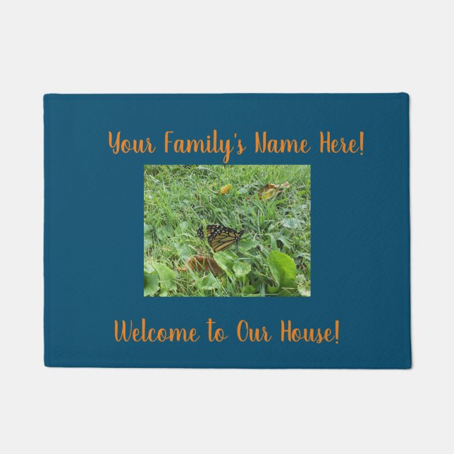 （昆虫）オオカバマダラ、モナーク ドアマット (正面)