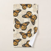 （昆虫）オオカバマダラ、モナーク バスタオルセット (ハンドタオル)