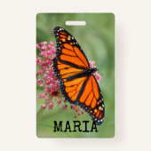 (昆虫)オオカバマダラ、モナーク バッジ (正面)