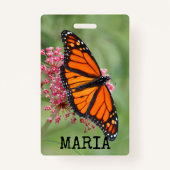 (昆虫)オオカバマダラ、モナーク バッジ (裏面)