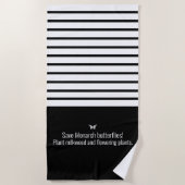 （昆虫）オオカバマダラ、モナーク ビーチタオル (正面)