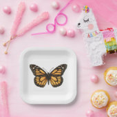 （昆虫）オオカバマダラ、モナーク ペーパープレート (パーティー)