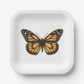 （昆虫）オオカバマダラ、モナーク ペーパープレート (正面)