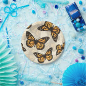 （昆虫）オオカバマダラ、モナーク ペーパープレート (パーティー)