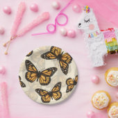 （昆虫）オオカバマダラ、モナーク ペーパープレート (パーティー)