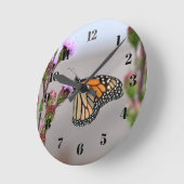 （昆虫）オオカバマダラ、モナーク ラウンド壁時計 (傾斜)