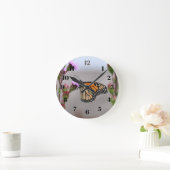 （昆虫）オオカバマダラ、モナーク ラウンド壁時計 (ホーム)