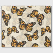 （昆虫）オオカバマダラ、モナーク ラッピングペーパー (フラット)