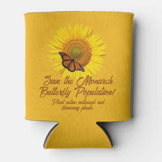 （昆虫）オオカバマダラ、モナーク 缶クーラー (正面)