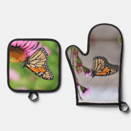 (昆虫)オオカバマダラ、モナーク 鍋つかみ&鍋敷きセット