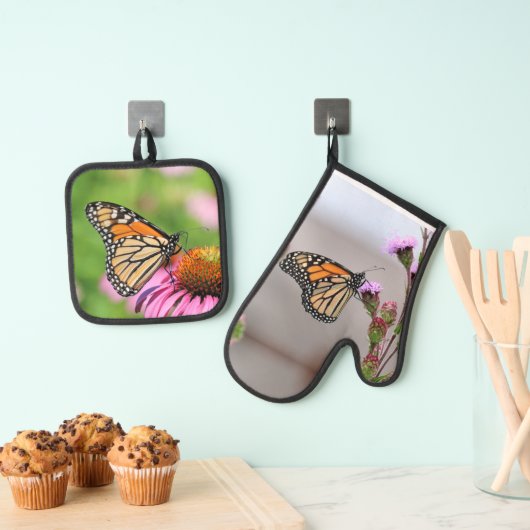 （昆虫）オオカバマダラ、モナーク 鍋つかみ&鍋敷きセット (インサイチュ (吊り下げ))