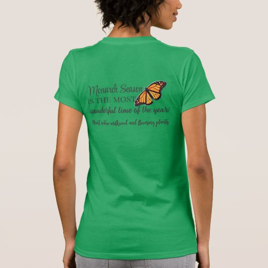 （昆虫）オオカバマダラ、モナーク Tシャツ (裏面)
