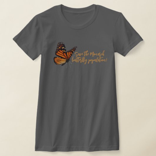 (昆虫)オオカバマダラ、モナーク Tシャツ (レイダウン)