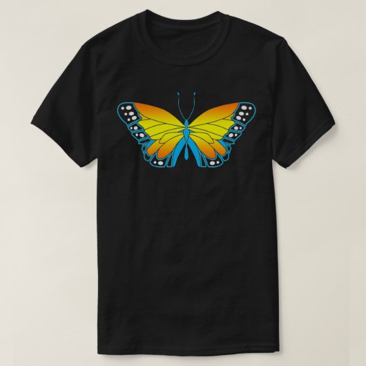 (昆虫)オオカバマダラ、モナーク Tシャツ (デザイン正面)