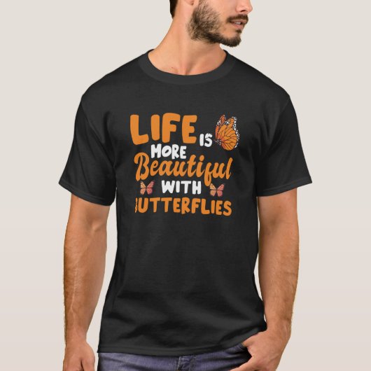 (昆虫)オオカバマダラ、モナーク Tシャツ (正面)