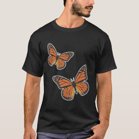 (昆虫)オオカバマダラ、モナーク Tシャツ (正面)