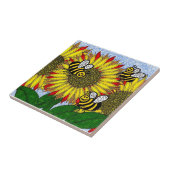 《昆虫》マルハナバチおよびヒマワリのタイル タイル (側面)