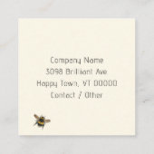 (昆虫)マルハナバチお客様に感謝のメッセージカード スクエア名刺 (裏面)