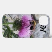 （昆虫）マルハナバチが紫色のアザミの花を収穫する Case-Mate iPhoneケース (裏面 (横))