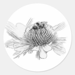 （昆虫）マルハナバチと花 ラウンドシール