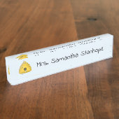 (昆虫)マルハナバチの巣蜂の巣パーソナライズされた デスクネームプレート (側面)