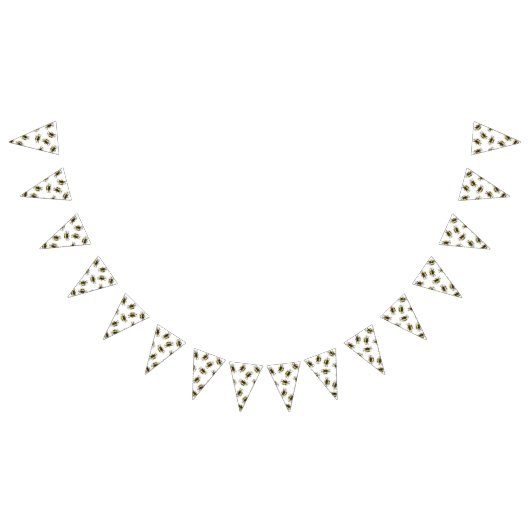 《昆虫》マルハナバチの旗布 バンティングフラッグ (全)