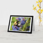 《昆虫》マルハナバチの空白のな挨拶状 カード (黄色い花)