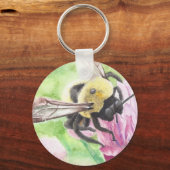 （昆虫）マルハナバチの花 キーホルダー (正面)