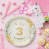 (昆虫)マルハナバチイエローチルドレンズバースデーパーティーデイジー ペーパープレート (パーティー)