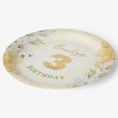 (昆虫)マルハナバチイエローチルドレンズバースデーパーティーデイジー ペーパープレート (アングル)