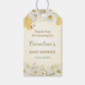 (昆虫)マルハナバチイエローベビーシャワー散水ボトルの好意 ギフトタグ (正面)