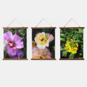 （昆虫）マルハナバチオンハイビスカスフラワー 吊り下げ型タペストリー (トリプル)