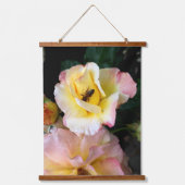 （昆虫）マルハナバチオンハイビスカスフラワー 吊り下げ型タペストリー (正面2)