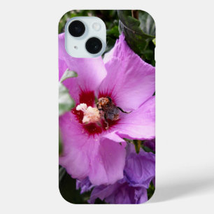(昆虫)マルハナバチオンハイビスカスフラワー iPhone 15ケース