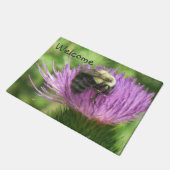 （昆虫）マルハナバチオンパープルアザミ ドアマット (アングル)