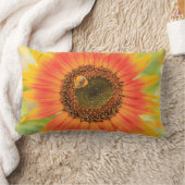 （昆虫）マルハナバチオンヒマワリ、コミュニティガーデン ランバークッション (ブランケット)