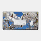 （昆虫）マルハナバチオン野生さくらんぼ開花 デスクマット (キーボード&マウス)