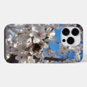 （昆虫）マルハナバチオン野生さくらんぼ開花 iPhoneケース (裏面横)