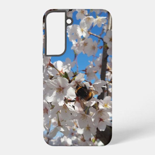 （昆虫）マルハナバチオン野生さくらんぼ開花 SAMSUNG GALAXYケース (裏面)