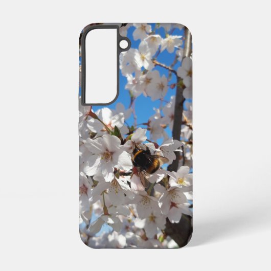 （昆虫）マルハナバチオン野生さくらんぼ開花 SAMSUNG GALAXYケース (裏面)